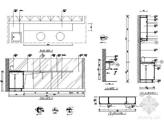 飘窗柜节点大样图资料下载-茶水柜大样图