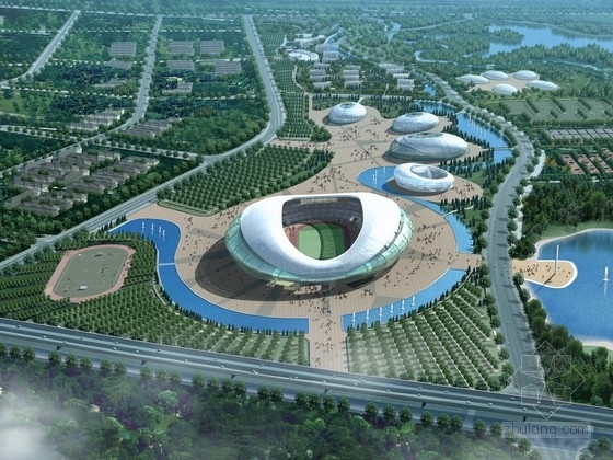 大型体育中心设计方案资料下载-[四川]大型体育中心规划及单体设计方案文本