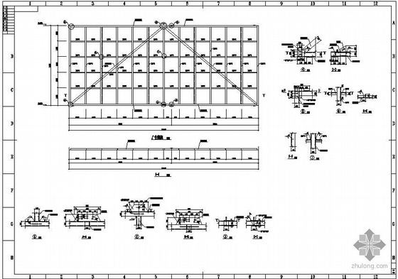 广告钢结构设计图纸资料下载-某三面广告牌钢结构设计图