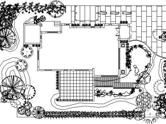 别墅室外设计平面图资料下载-某别墅室外环境设计施工图