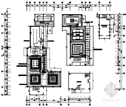 农村一层别墅的图纸资料下载-一层售楼中心电气施工图纸