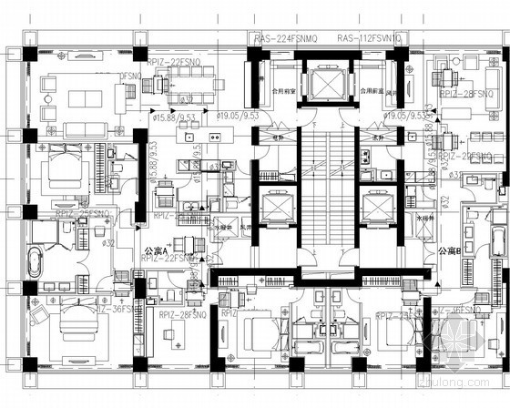 低层住宅楼建筑施工图资料下载-[辽宁]超高层公寓住宅楼暖通空调采暖通风防排烟系统施工图（甲级院作品 全热新风系统）