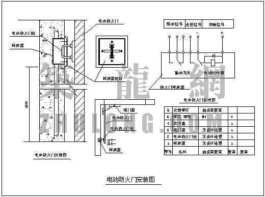 电动防火门电气图资料下载-电动防火门安装图