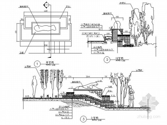 景观中的雕塑设计资料下载-景观雕塑施工详图