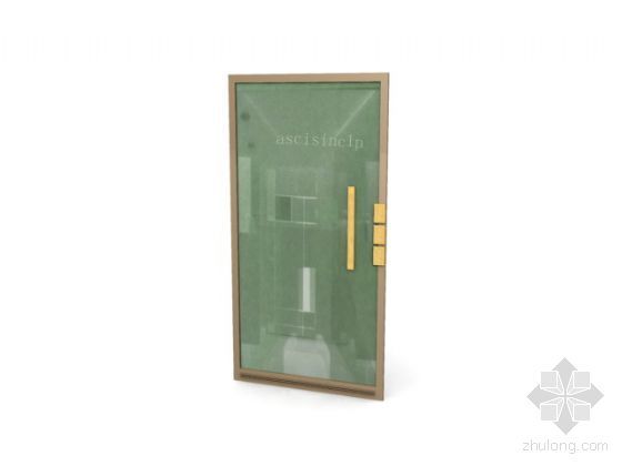 无框玻璃门3d模型下载资料下载-玻璃门
