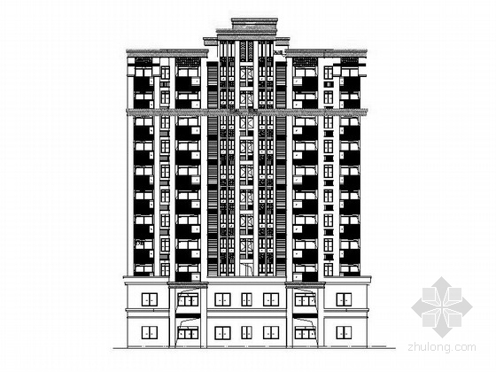 十一层图纸建施资料下载-[安徽]十一层新古典风格安置区建筑施工图