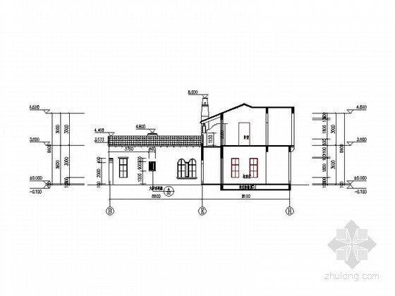[重庆]某二层西班牙式高级别墅建筑施工图（含建筑节能模型）- 