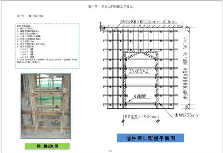 建筑工程现场施工质量标准化(标准工艺、图文解说)-99页-洞口模板