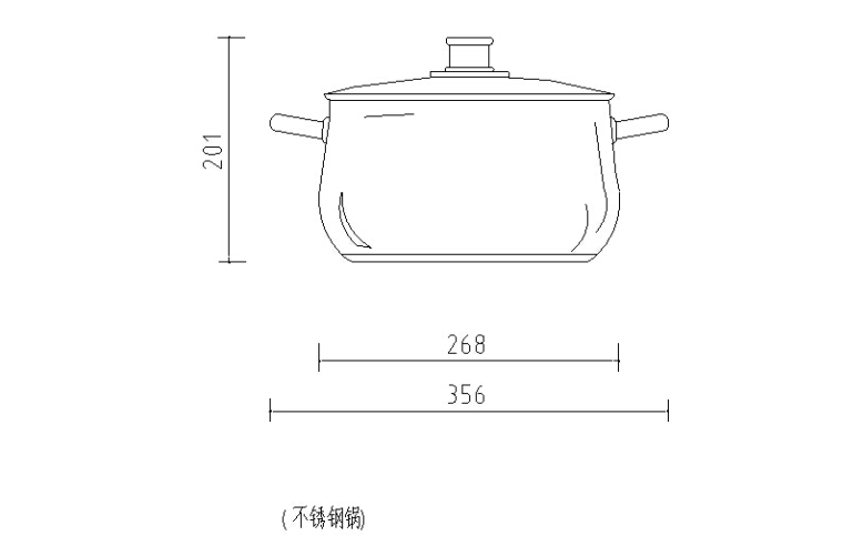 CAD室内设计施工图常用图块之厨房-厨房厨具图块（1）