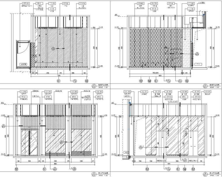 [深圳]大涌知名地产城新展示中心室内设计方案+软装方案+CAD施工图-BF立面图