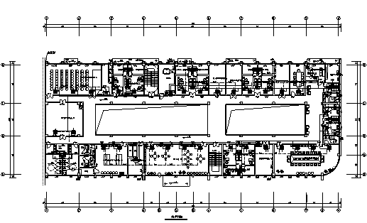 [安徽]某二层办公楼全专业施工图（2016最新、含室内工程施工图）-二层空调水管平面图