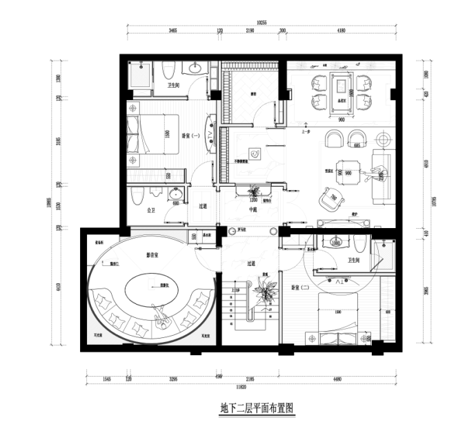 福州装修样板资料下载-[福州]欧式别墅精装样板间施工图(含效果图)