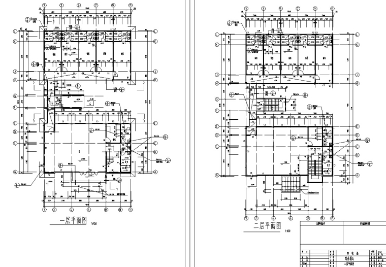 6套办公综合楼建筑设计方案初设图CAD-2