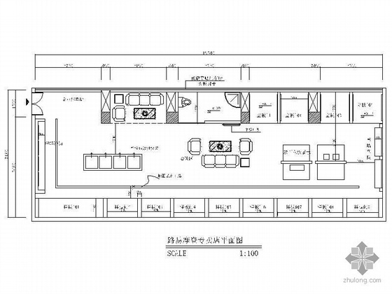 苹果专卖店设计图资料下载-路易摩登陶瓷专卖店设计图