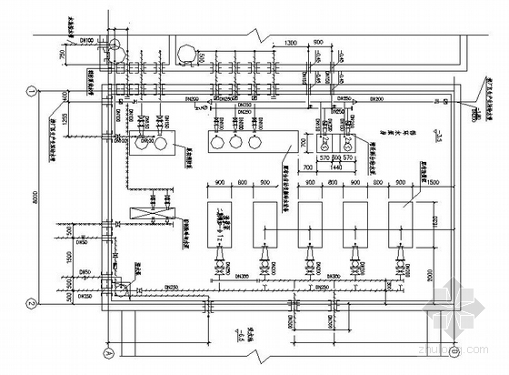 给水泵房施工图资料下载-沈阳某热源厂泵房施工图