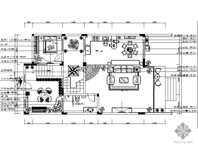 4层建别墅设计图资料下载-[重庆]某四层联排别墅装修图