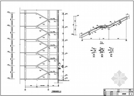 框架教学楼结构设计资料下载-某六层框架教学楼结构设计图