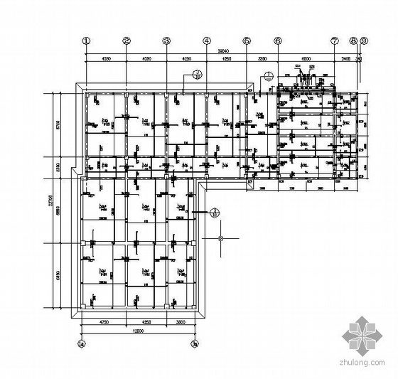 框架教学楼建筑结构图纸资料下载-某3层框架教学楼全套建筑及结构图