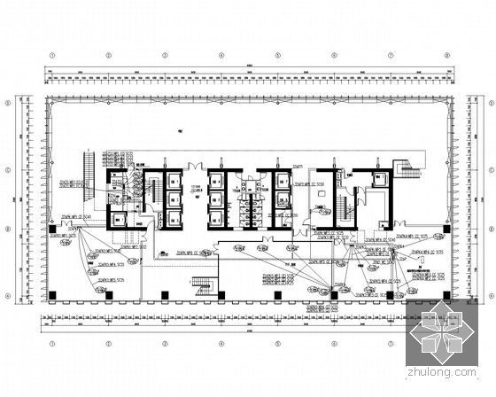 [广东]三十四层知名办公楼电气设计施工图-三十二层动力平面图