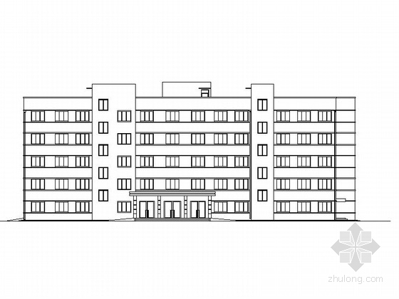 医院建筑施工图cad立面资料下载-[贵阳]多层砖混结构烧伤医院建筑施工图