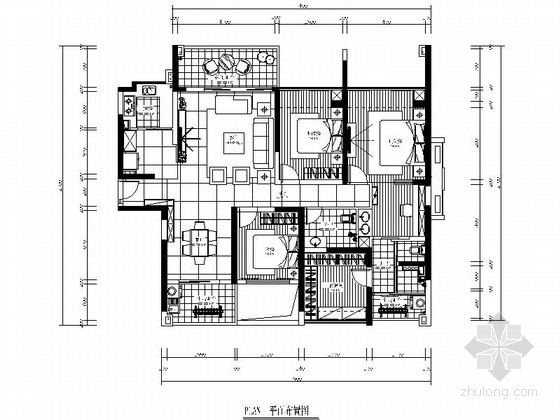 住宅室内装修工程资料下载-[深圳]精品现代风格三居室室内装修施工图（含完整工程报价 推荐！）