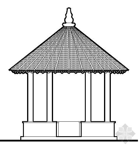 古建亭子建筑方案图系列-园亭