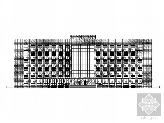 建筑幕墙装饰施工图资料下载-某六层办公楼幕墙装饰工程建筑施工图