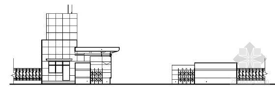 工业大门su资料下载-某工业园传达室大门建筑结构方案图