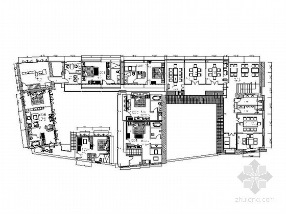 [云南]丽江某古建酒店客栈户型图- 