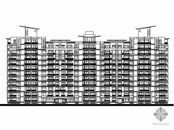 6层单元式建筑设计图资料下载-[广州]某十一层单元式、顶层复式住宅楼建筑施工图