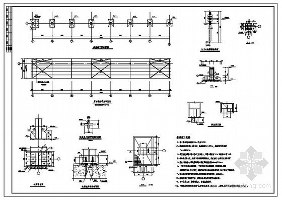 单排汽车车棚cad钢结构资料下载-某钢结构汽车棚结构设计图
