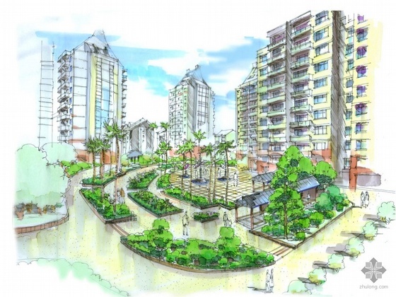 住宅小区设计投标方案资料下载-[温州]某住宅小区建筑结构景观绿化投标方案及施工图（佳境）