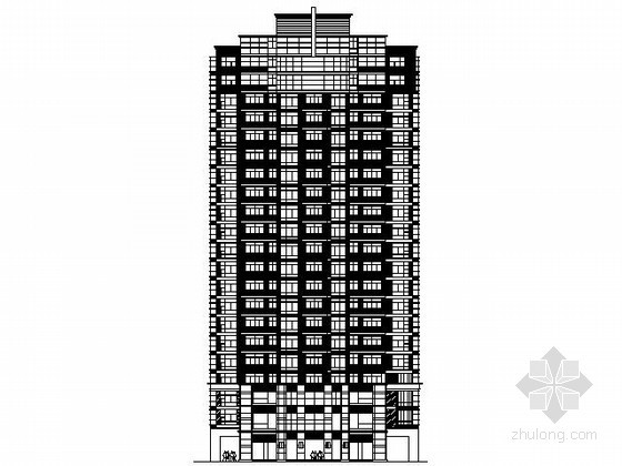 11层户型一梯三户资料下载-[上海]某二十一层一梯三住宅建筑方案图（9号楼）