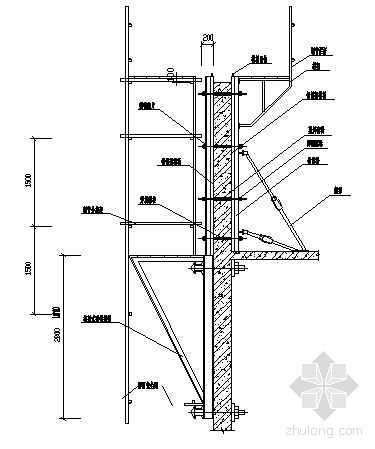 外挂架组合钢模板支设资料下载-外挂架组合钢模板支设图1