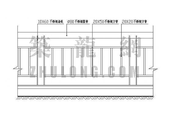 溜冰场平面资料下载-溜冰场栏杆详图