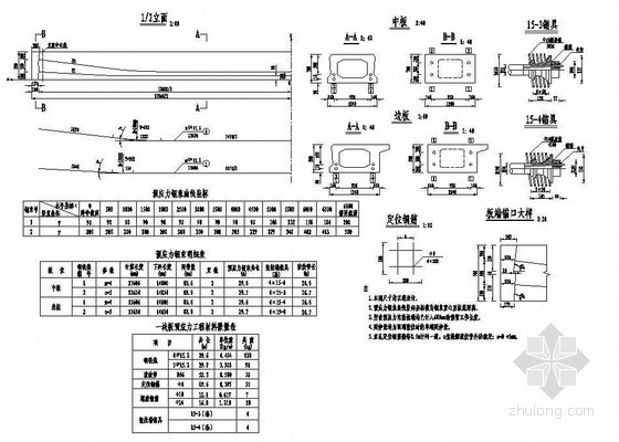 预应力混凝土简支空心板资料下载-1×14米预应力混凝土空心板简支预应力钢筋构造节点详图设计