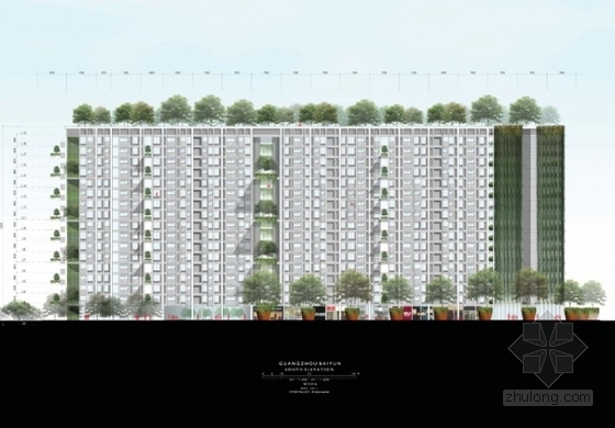 [广东]大型住宅区规划及单体设计方案文本（新加坡知名建筑事务所）-住宅区立面图