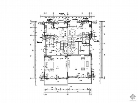 某二层欧式双拼别墅建筑施工图- 