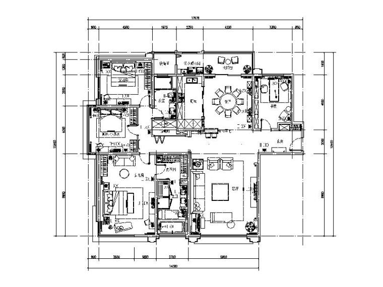 住宅室内设计图含效果图资料下载-[苏州]温馨浪漫简欧室内设计施工图（含效果图）