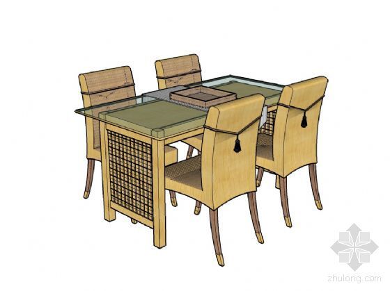 skp模型桌椅资料下载-中式桌椅
