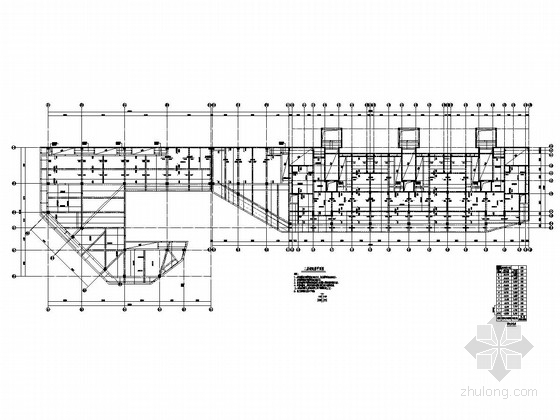 [浙江]两栋地上11层框架剪力墙结构住宅楼结构施工图-3#二层板配筋平面图 
