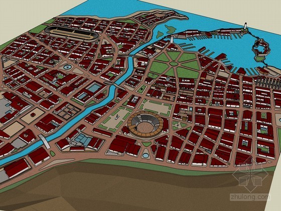 住宅小区模型下载资料下载-住宅区SketchUp模型下载