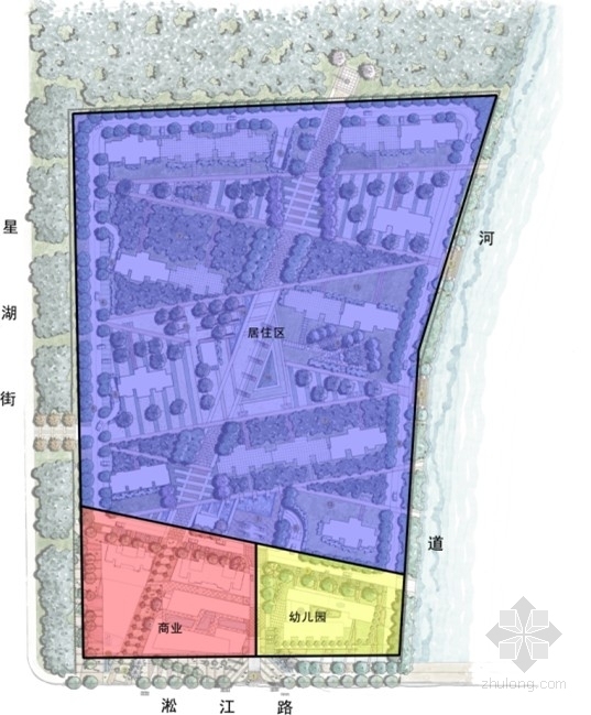 [江苏]住宅区规划及单体设计方案文本（国外知名建筑设计公司）-住宅区分析图