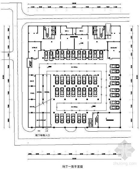 四层商场建筑平面图资料下载-某四层商场建筑平面方案