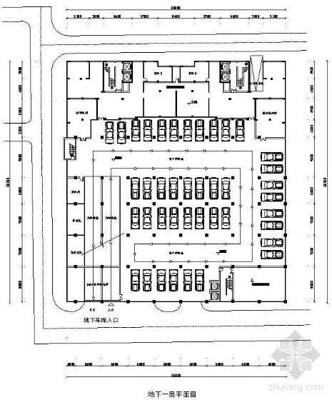 百货服务台资料下载-某四层商场建筑平面方案