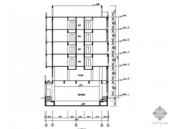 [温州]某体育运动学校六层宿舍楼建筑施工图- 