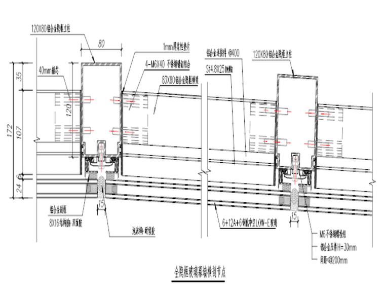 [山东]客运站商业配套框剪大楼幕墙专项施工方案-7全隐框玻璃幕墙结构形式