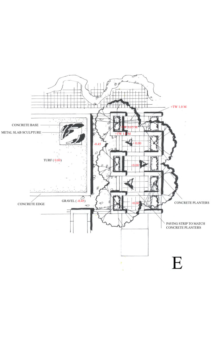 景观手绘|北京新北京故事居住区景观方案（含CAD施工图，PSD）-E-PLANTER beds copy