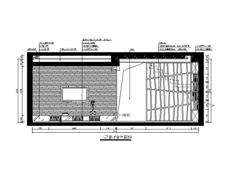 [福建]现代风格复式楼设计CAD施工图（含效果图）-【福建】现代风格复式楼设计CAD施工图（含效果图）立面图