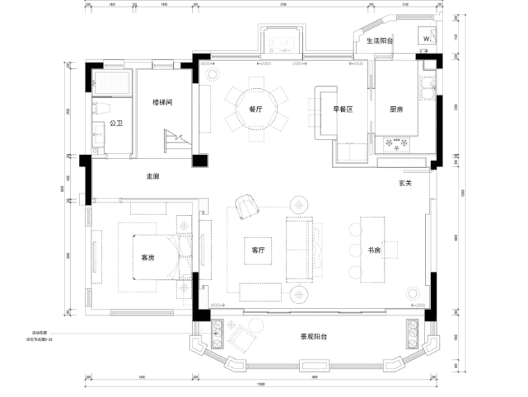 成都二层别墅设计资料下载-[成都]绝代风华—奢华3层别墅设计施工图及效果图